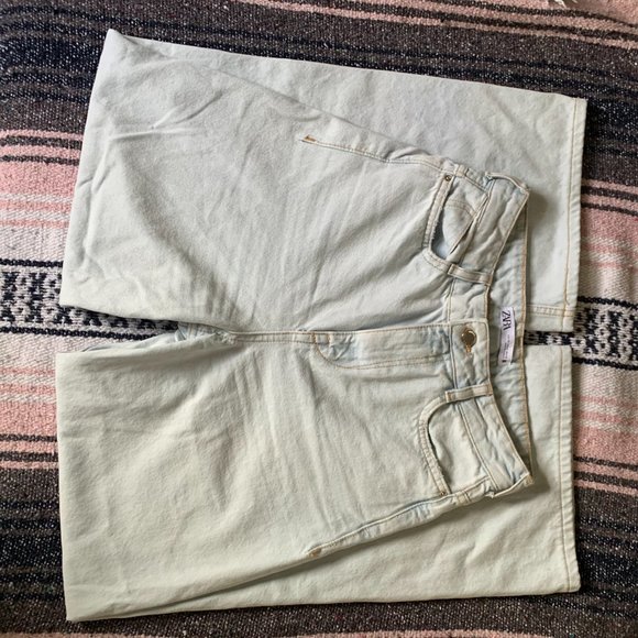 Zara Wide Leg High Rise Jeans 4-S - Picture 5 of 5
